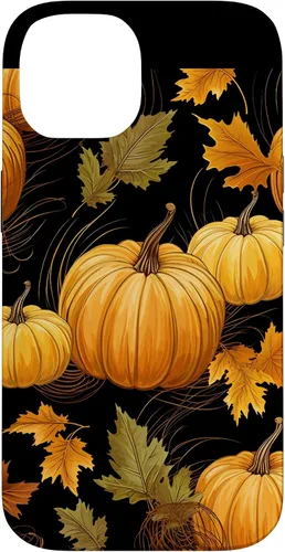 Vista 4 de Autumn Leaves Pumpkins Fall Season Thanksgiving Halloween Case for iPhone 16