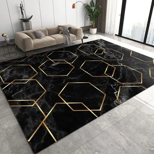 Vista 8 de Alfombra bohemia de arco iris nórdico, alfombra grande con estampado geométrico, alfombra antideslizante para niños con alfombra antideslizante