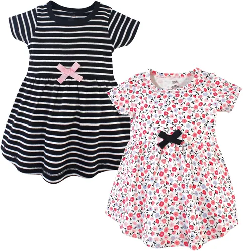 Vista 51 de Touched by Nature - Vestidos de manga corta y manga larga de algodón orgánico para niñas pequeñas, bebés y mujeres Manga larga con flores abstractas