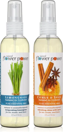 Vista 7 de Natural Flower Power Ambientador en aerosol – Eliminador de olores con aceites esenciales – Hogar, automóvil y tela – Libre de crueldad animal