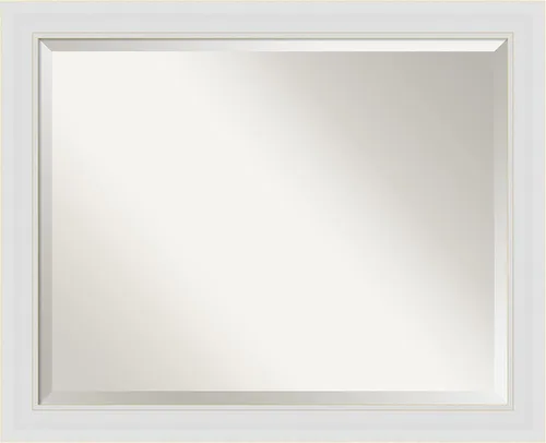 Vista 81 de Amanti Art - Espejo de baño blanco para sobre lavabo, espejo de tocador rectangular blanco de 35x45 para gabinete, marco moderno extragrande, se