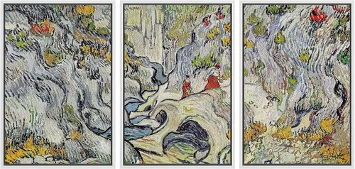 Vista 106 de wall26 Lienzo enmarcado para pared, juego de arte con flores de almendra de Vincent Van Gogh, naturaleza, ilustraciones de área silvestre, bellas
