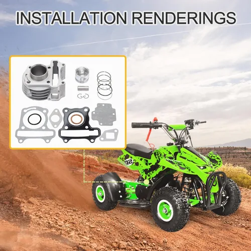 Vista 6 de GOOFIT Kit de cilindros para scooter de 4 tiempos GY6 49cc 50cc ATV Scooter 1.535 in Bore