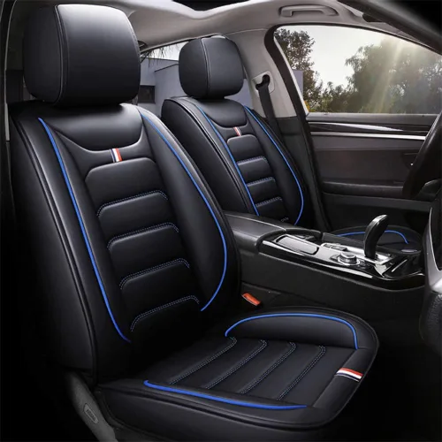 Vista 13 de otoez Juego completo de 5 fundas de asiento de automóvil, sedán, SUV, camión, furgonetas, protector de cojín para asiento delantero y trasero, apto