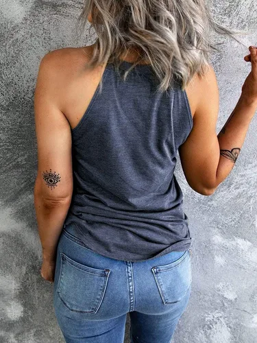 Vista 2 de Cozyease Top de verano liso liso sin relleno para mujer