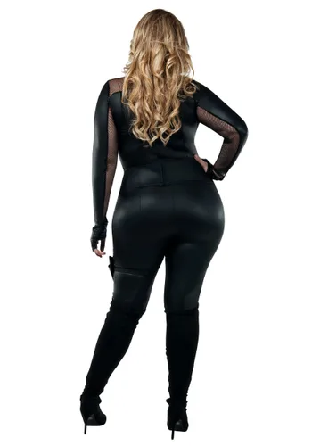 Vista 2 de Disfraz de Agente Secreta Talla Plus para Mujer Multicolor
