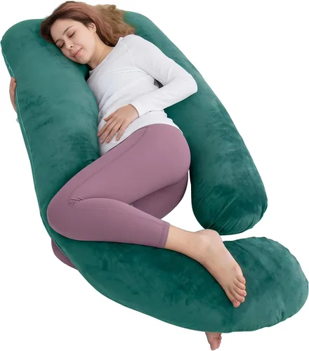 Vista 14 de Almohadas de embarazo de 60 pulgadas para dormir, almohada corporal extra grande en forma de U, almohada de embarazo, almohada de maternidad