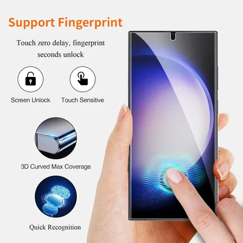 Vista 5 de 2 protectores de pantalla de TPU de privacidad (no vidrio templado) para Samsung Galaxy S22 Ultra 5G + 2 protectores de lente de cámara, película