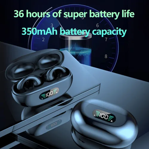 Vista 7 de Auriculares inalámbricos con clip para la oreja y conducción ósea, Bluetooth, 2023 nuevos mini auriculares abiertos Bluetooth inalámbricos