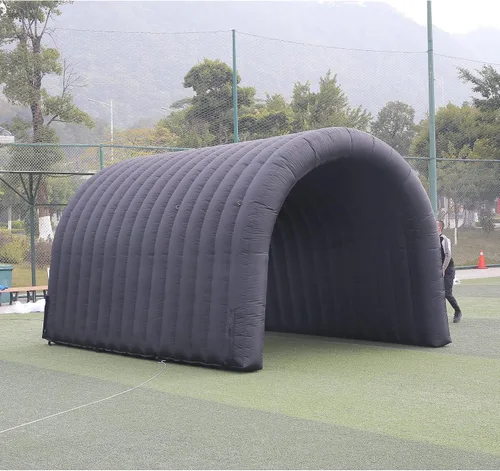 Vista 3 de SAYOK Túnel inflable de 16.8 pies, entrada de túnel deportivo, túnel deportivo, tienda de campaña inflable de túnel de fútbol con soplador