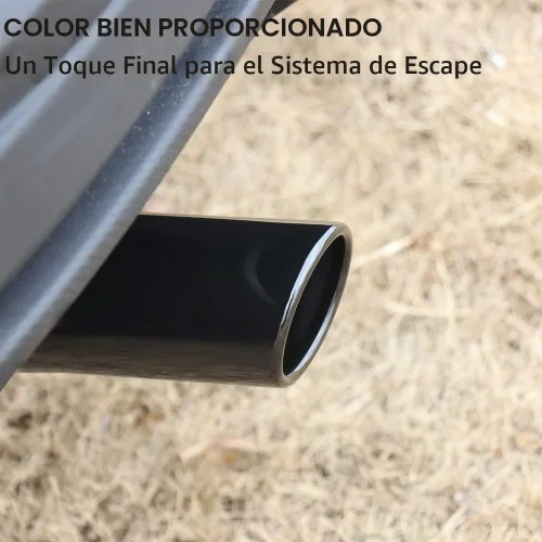 Vista 5 de A-KARCK Puntas de escape negras cromadas de 2.25" de entrada, punta de silenciador con revestimiento que nunca se desvanece ni se descascarilla