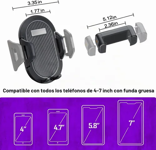 Vista 4 de Soporte de teléfono para tablero para Jeep Wrangler JK JKU 2011