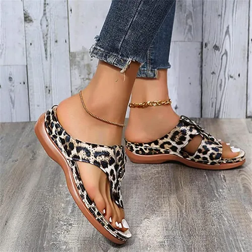 Vista 36 de Ladmiple Sandalias ortopédicas florales de moda 2023 con soporte de arco, zapatillas romanas casuales con puntera abierta