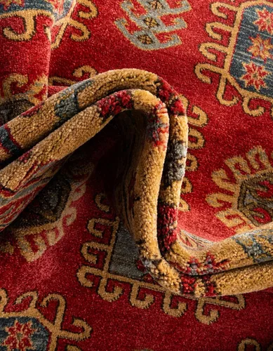 Vista 7 de Unique Loom Sahand Collection - Alfombra tradicional geométrica roja (2 pies 2 pulgadas x 3 pies)