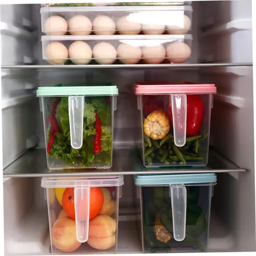 Vista 3 de UPKOCH Contenedores de almacenamiento de cocina Tapas Contenedores de refrigerador Caja de plástico Pp Material Almacenamiento fresco Organiza tus