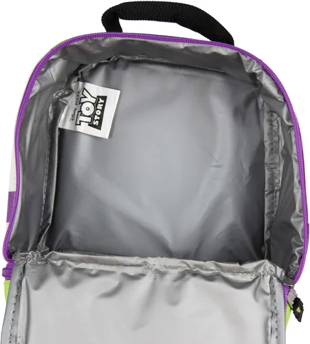 Vista 3 de AI ACCESSORY INNOVATIONS Toy Story Buzz Lightyear - Bolsa de almuerzo con doble compartimiento aislado con luz de 10 pulgadas