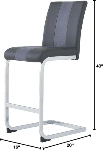 Vista 2 de Global Furniture USA Taburete de bar Leslie Grey