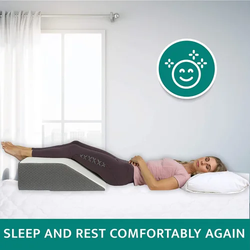 Vista 2 de Kölbs Almohada de elevación de piernas, funda jacquard elegante, almohada de cuña para piernas Cuña de cama para piernas, dormir, dolor de cadera