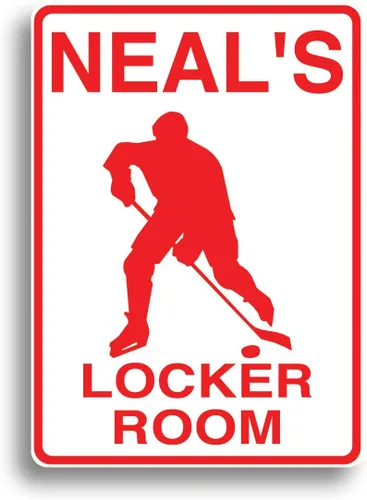 Vista 4 de Letrero de hockey - Personalizado con tu nombre