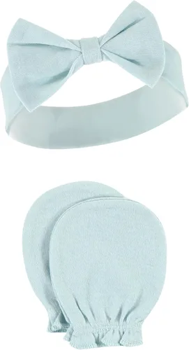 Vista 86 de Hudson Baby Conjunto de diadema de algodón y manoplas para rascar para bebé