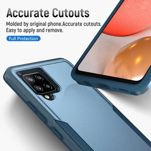Vista 4 de Asuwish Funda protectora para Samsung Galaxy A42 5G con protector de pantalla de vidrio templado y delgada híbrida de cuerpo completo, accesorios
