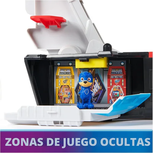 Vista 8 de Paw Patrol: The Mighty Movie, Cuartel General Portaaviones, con Figura de Acción de Chase y Mighty Pups Cruiser, Juguetes para Niños y Niñas de 3+