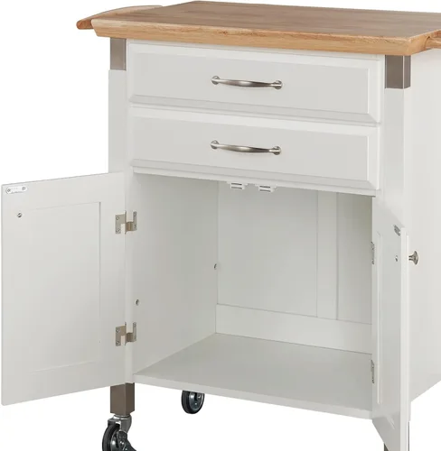 Vista 8 de Carrito para preparar y servir Dolly Madison, Madera Noble, Blanco Blanco hueso