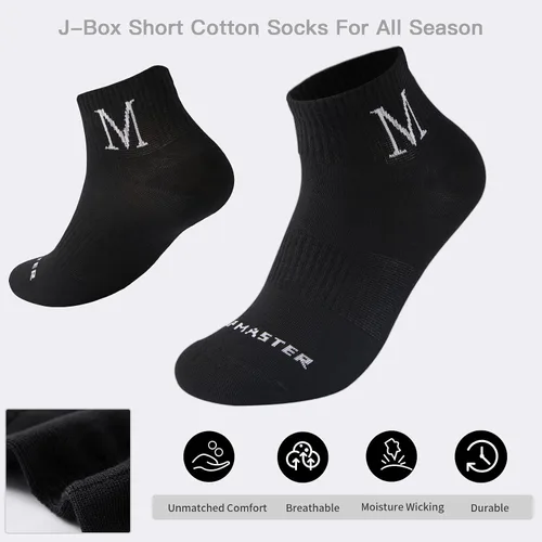 Vista 3 de J-BOX Calcetines de algodón para hombre, paquete múltiple, delgados, transpirables, cómodos, de verano, de corte bajo