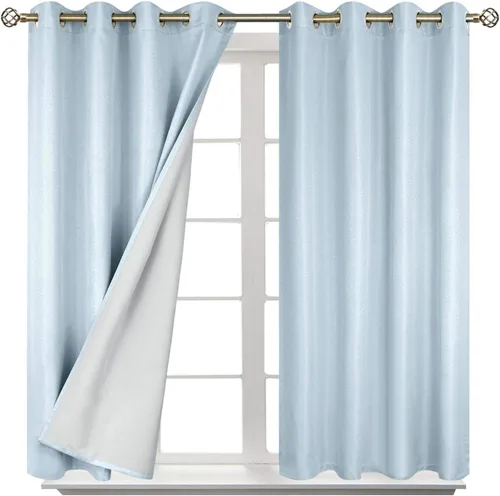 Vista 56 de BGment - Cortinas blackout blancas para dormitorio de 84 pulgadas de largo, juego de 2 paneles, cortinas para dormitorio con aislamiento térmico