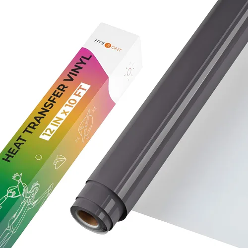 Vista 43 de HTVRONT Vinilo inteligente para planchar, HTV negro, vinilo de transferencia de calor de 13 pulgadas x 3 pies, vinilo HTV compatible con Cricut