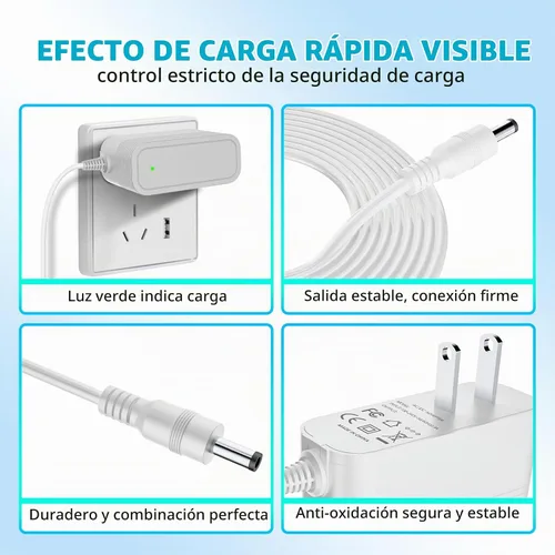 Vista 4 de Adaptador de corriente de repuesto de 15 W para Amazon Alexa Dot 3ª generación, Dot 4ª generación, Dot 5ª generación 2022, Echo Pop, Echo Show 5
