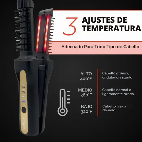 Vista 3 de YA-MAN SPA Styler® Volumen Inalámbrico + Suave - Estilo Inalámbrico, Reimaginado. Cepillo caliente híbrido + plancha plana