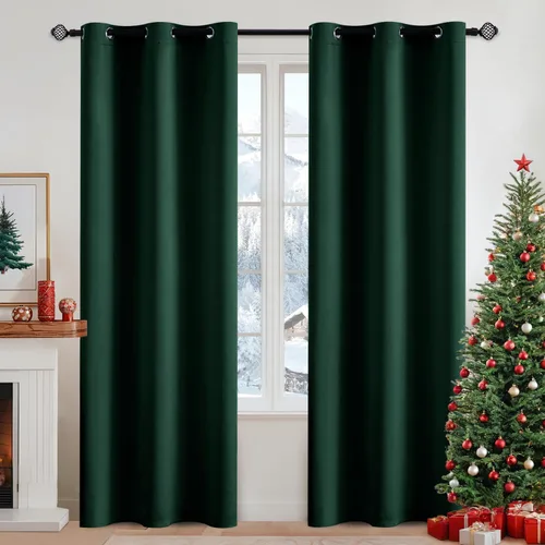 Vista 31 de MIULEE Cortinas opacas para dormitorio o sala de estar, juego de 2 paneles de cortina para ventana con aislamiento térmico y bloqueo de luz