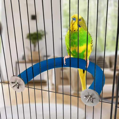 Vista 3 de Rypet Percha para Loros de Superficie Rugosa - Perchas de Arena de Cuarzo para Jaula de Pájaros para Pequeños Periquitos, Cacatúas, Conures