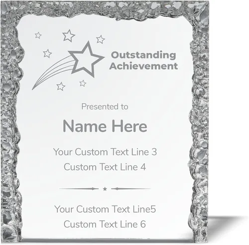 Vista 12 de Trofeo grabado personalizado Premios acrílicos personalizados con grabado Estrella brillante Más allá Marcar la diferencia Jubilación