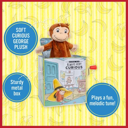 Vista 3 de Kids Preferred Curious George Jack-in-The-Box - Juguete musical para bebés