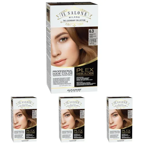 Vista 21 de Il Salone Milano Plex Rebuilder - Crema de color permanente para el cabello, kit de tinte para el cabello negro puro 1.0, salón profesional, calidad