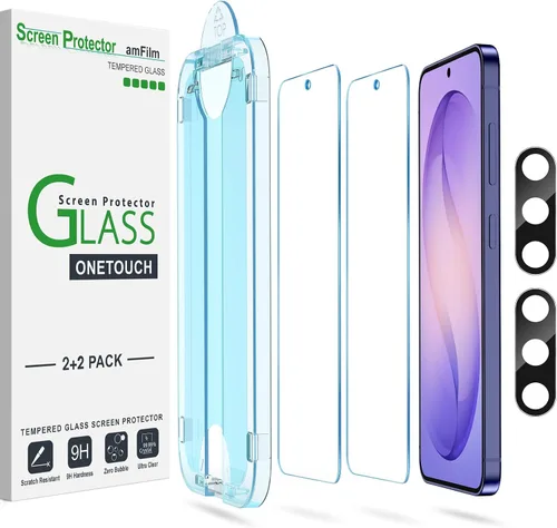 Vista 18 de amFilm OneTouch - Protector de pantalla para Samsung Galaxy S22 5G de 6.1 pulgadas, dureza 9H con protector de lente de cámara, más fácil