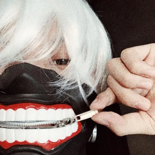 Vista 2 de Máscara de cosplay Kaneki Ken para cosplay/disfraces/fiestas