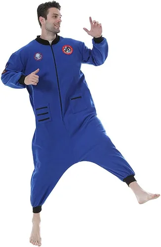 Vista 4 de EraSpooky Pijama unisex de astronauta para adultos, disfraz espacial de una pieza