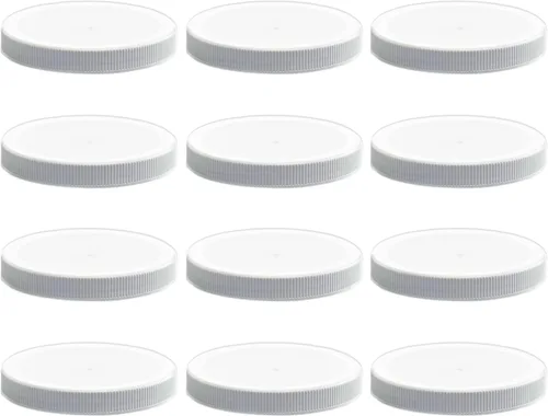 Vista 9 de Tarro de plástico de 64 oz (1/2 galón), tapa blanca, paquete de 1