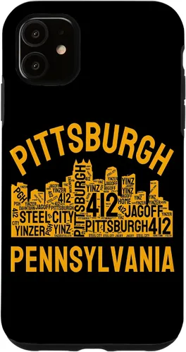 Vista 8 de Carcasa para iPhone 16 Pittsburgh Pennsylvania Steel City Skyline 412 Yinz Home