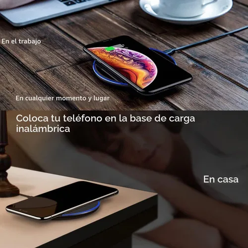 Vista 7 de Pocxwa Cargador inalámbrico para Samsung iPhone LG, almohadilla de carga inalámbrica rápida