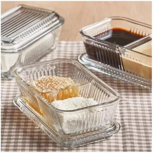 Vista 3 de Mantequilla con divisor de vidrio, Frigo, W17xD10xH5cm, Pasabahçe
