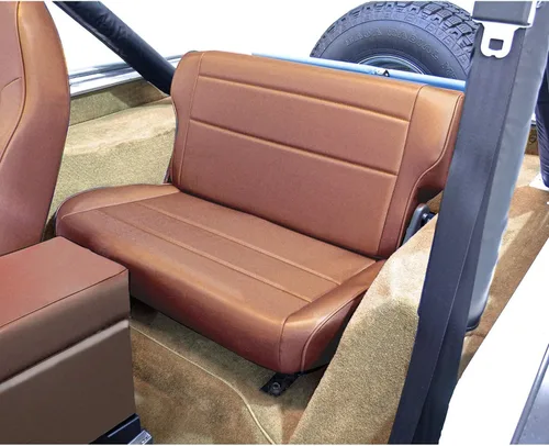 Vista 3 de Rugged Ridge Asiento, Trasero, Plegable/Tumble, Negro 13462.01 Compatible con Jeep CJ & Wrangler YJ 1976-1995