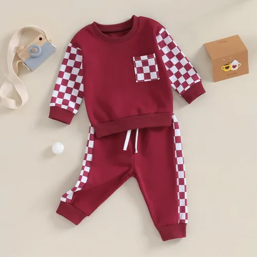Vista 2 de BemeyourBBs Conjunto de 2 piezas de sudadera de manga larga con estampado lindo para bebé recién nacido de 0-3T