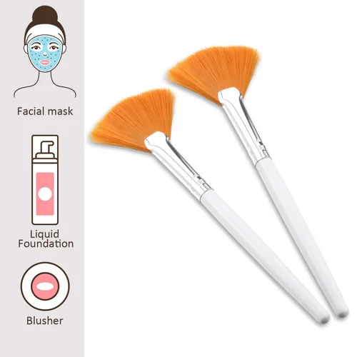 Vista 6 de 20 cepillos faciales para máscara de abanico facial, aplicador de ácido, brochas de maquillaje suaves, herramientas cosméticas para máscaras