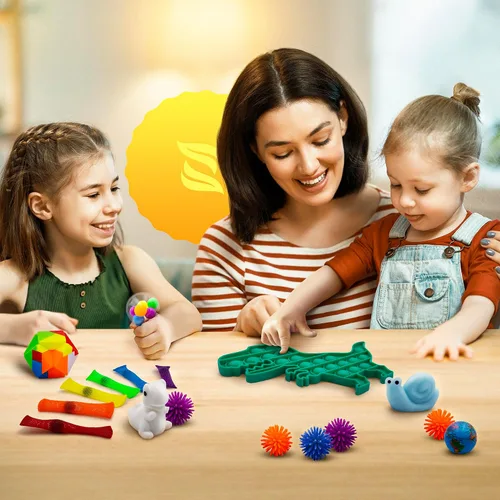 Vista 8 de Paquete de 50 juguetes para ansiedad, recuerdos de fiesta para niños de 8 a 12 años, rellenos de calcetines, juguetes sensoriales a granel