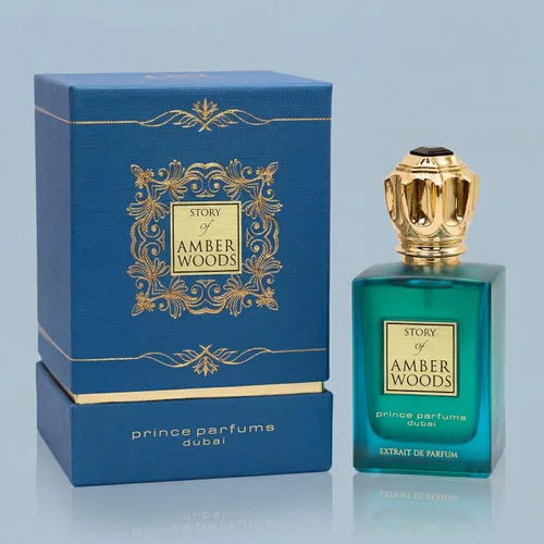 Vista 7 de Prince Parfums Dubai - The Story of Amber Woods - 3.4 onzas - Exquisito Extrait de Parfum para hombre - Aroma rico y lujoso de ámbar, cedro, vetiver