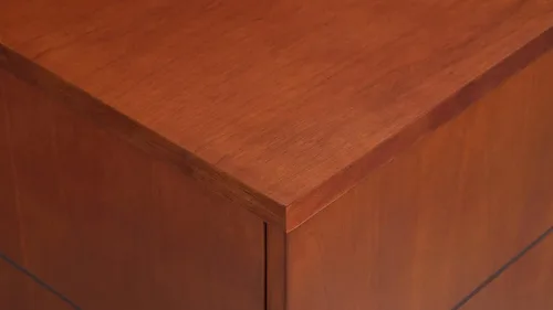 Vista 7 de ZURI Hayes Modern - Gabinete para impresora de almacenamiento de 2 puertas, madera clara